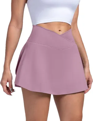 Tennis Skirt for Women Summer High Waist Tiered Golf Mini Skort Built-in Shorts