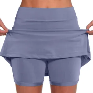 Tennis Skirt Skorts for Woman High Waisted Elastic Yoga Workout Golf Skorts Quick Dry Athletic Tummy Control Floral Skirts