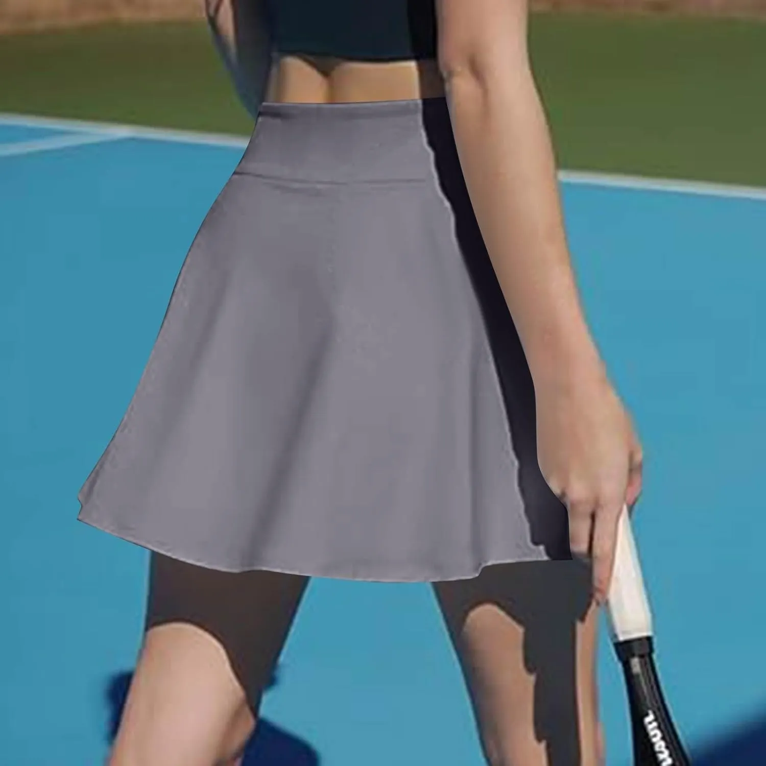 Tennis Skirts for Women with Shorts Underneath High Waisted Slit Golf Skort with Pockets Pickleball Athletic Skirt