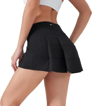 Tennis Skorts for Women with Pockets Athletic High Waisted Golf Skirts with Inner Shorts Workout Aline Pleated Skirt