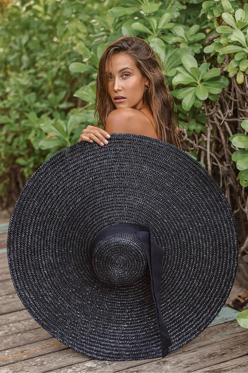 The Shade is Real Oversize Wide Brim Straw Hat