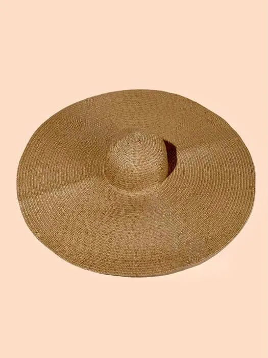 The Shade is Real Oversize Wide Brim Straw Hat