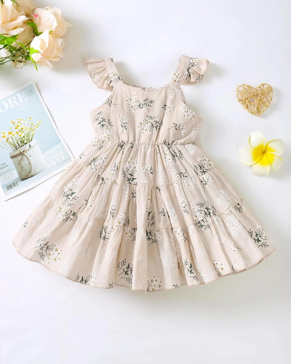 Toddler Baby Girl Dress Clothes Summer Dresses Outfits Little Girls Sleeveless Beach Sundress for Kids 12M-6T