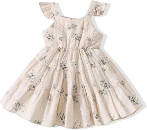 Toddler Baby Girl Dress Clothes Summer Dresses Outfits Little Girls Sleeveless Beach Sundress for Kids 12M-6T