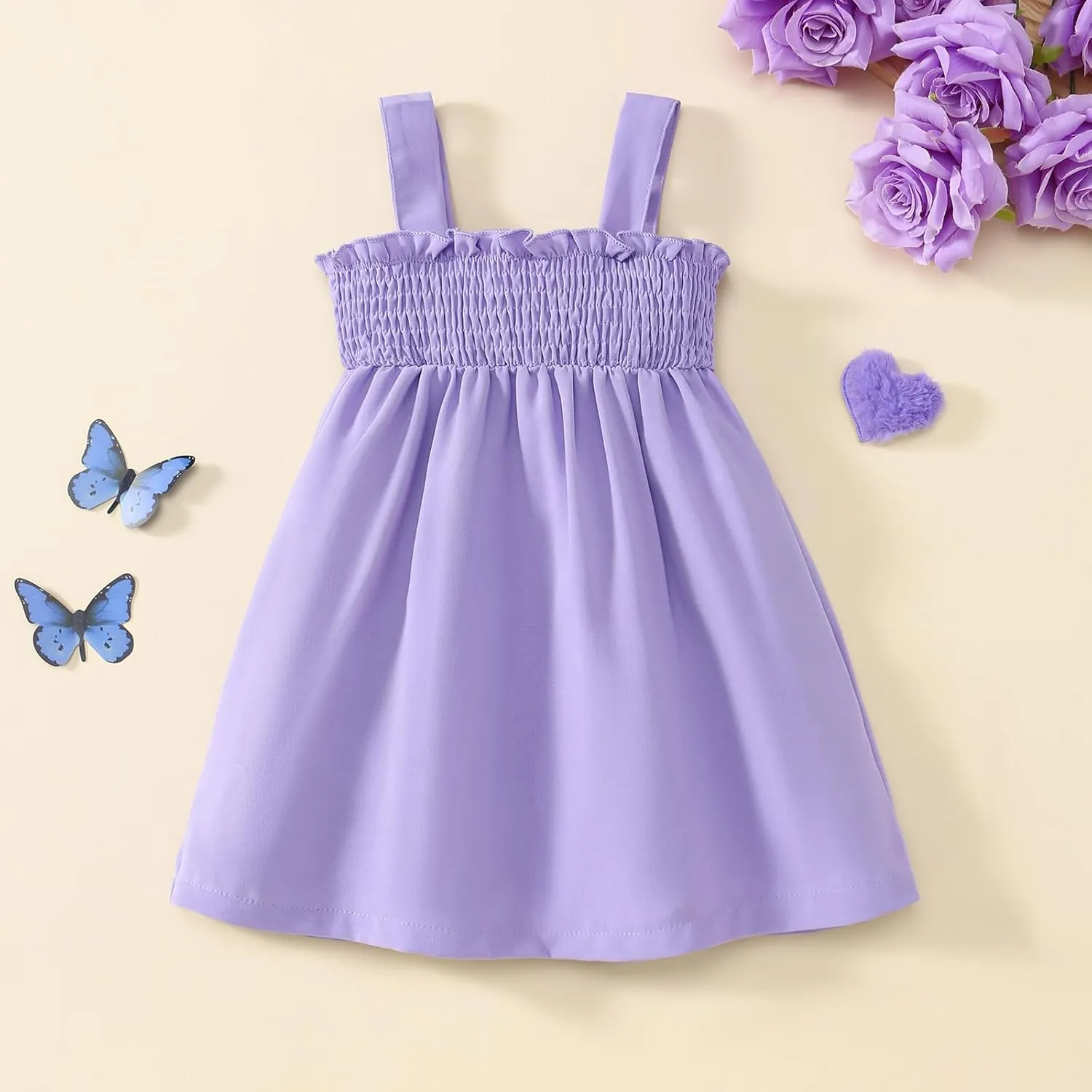 Toddler Baby Girl Dress Summer Clothes Suspender Sundress Kids Casual Sleeveless Beach Dresses