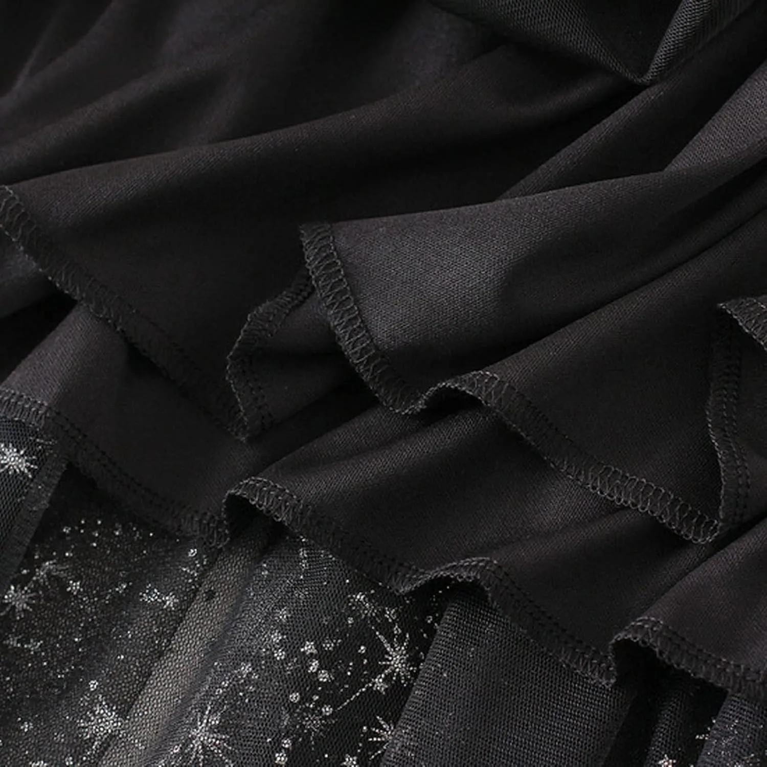 tuduoms Long Tulle Skirt Womens Sequin Glitter Party Skirt Pleated Aline Layered Tutu Skirt Mesh Flowy Midi Maxi Skirt Dress