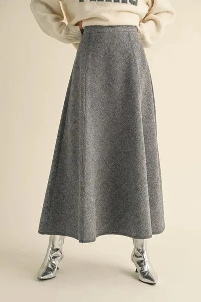 Two Tone A Line Flare Skirt