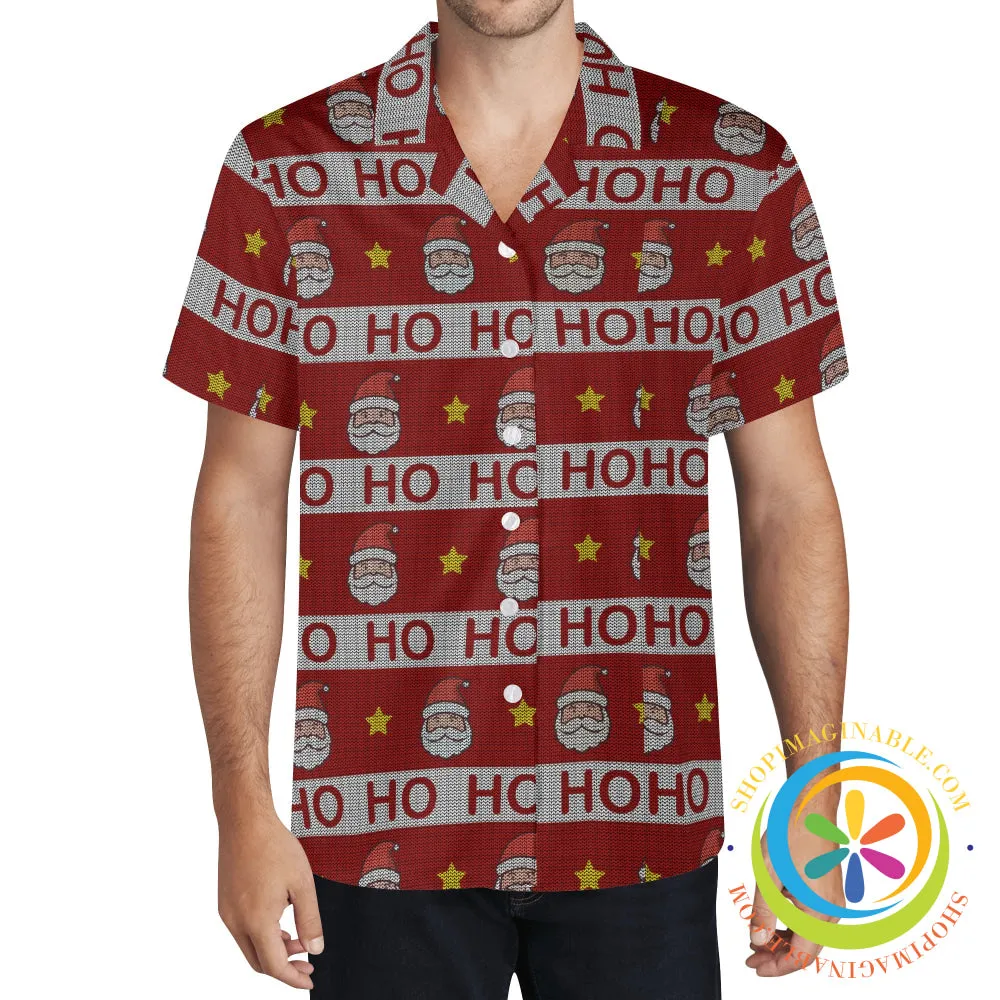Ugly Ho Ho Ho Sweater Christmas Hawaiian Casual Shirt