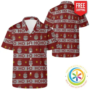 Ugly Ho Ho Ho Sweater Christmas Hawaiian Casual Shirt