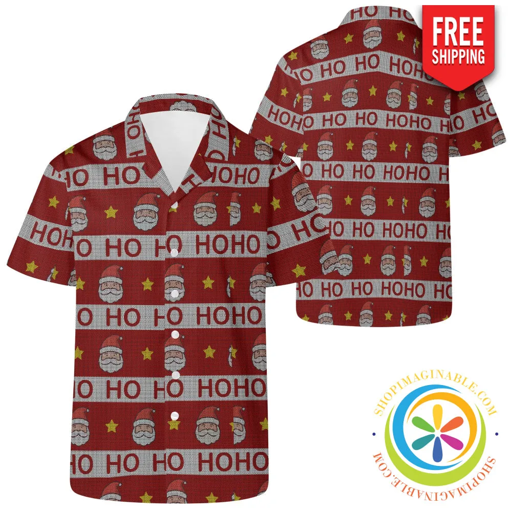 Ugly Ho Ho Ho Sweater Christmas Hawaiian Casual Shirt