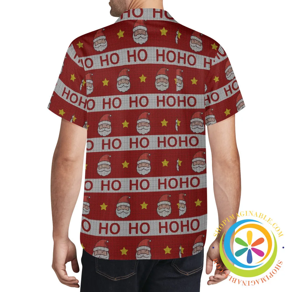 Ugly Ho Ho Ho Sweater Christmas Hawaiian Casual Shirt