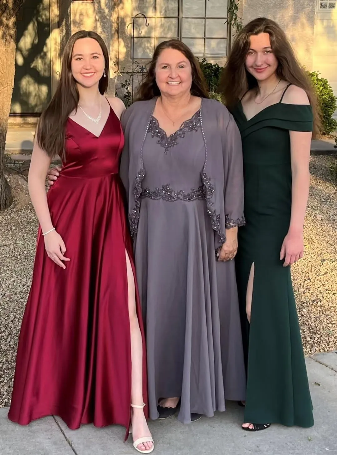 V Neck Mother of The Bride Dresses for Women Chiffon 2 Pieces Formal Evening Gowns Lace Appliques