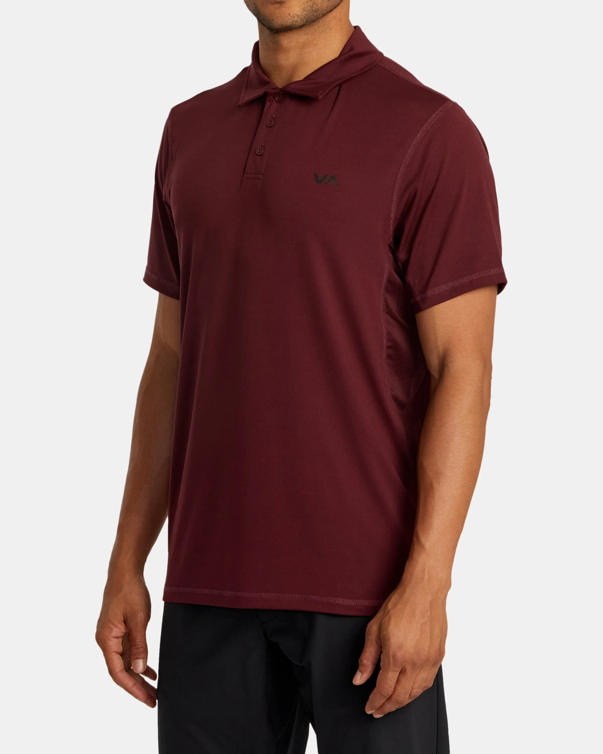 VA Sport Vent Technical Polo Shirt - Plum