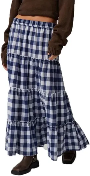 Vintage Grunge Fairycore Midi Skirts Printed Split Long Skirts A Line Mid-Calf Skirt Harajuku Fall Winter Retro Clothing