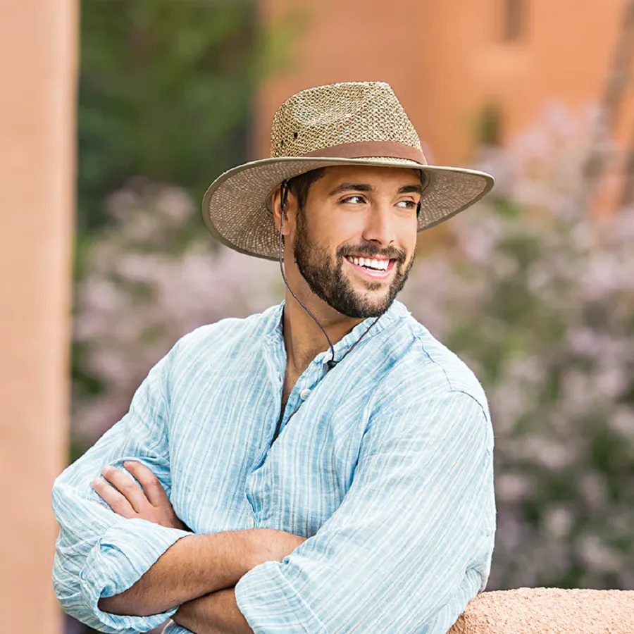 Wallaroo Hats Charleston Mens Sun Hat CHAR - Natural