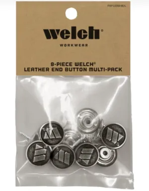 Welch 8-Piece Leather End Logger Buttons
