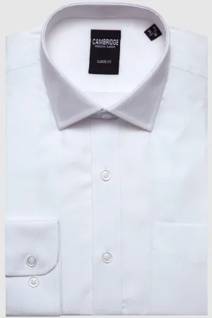 White Net Pattern Dobby Shirt