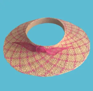 Wide brim straw sun visor for women Summer beach Headwear