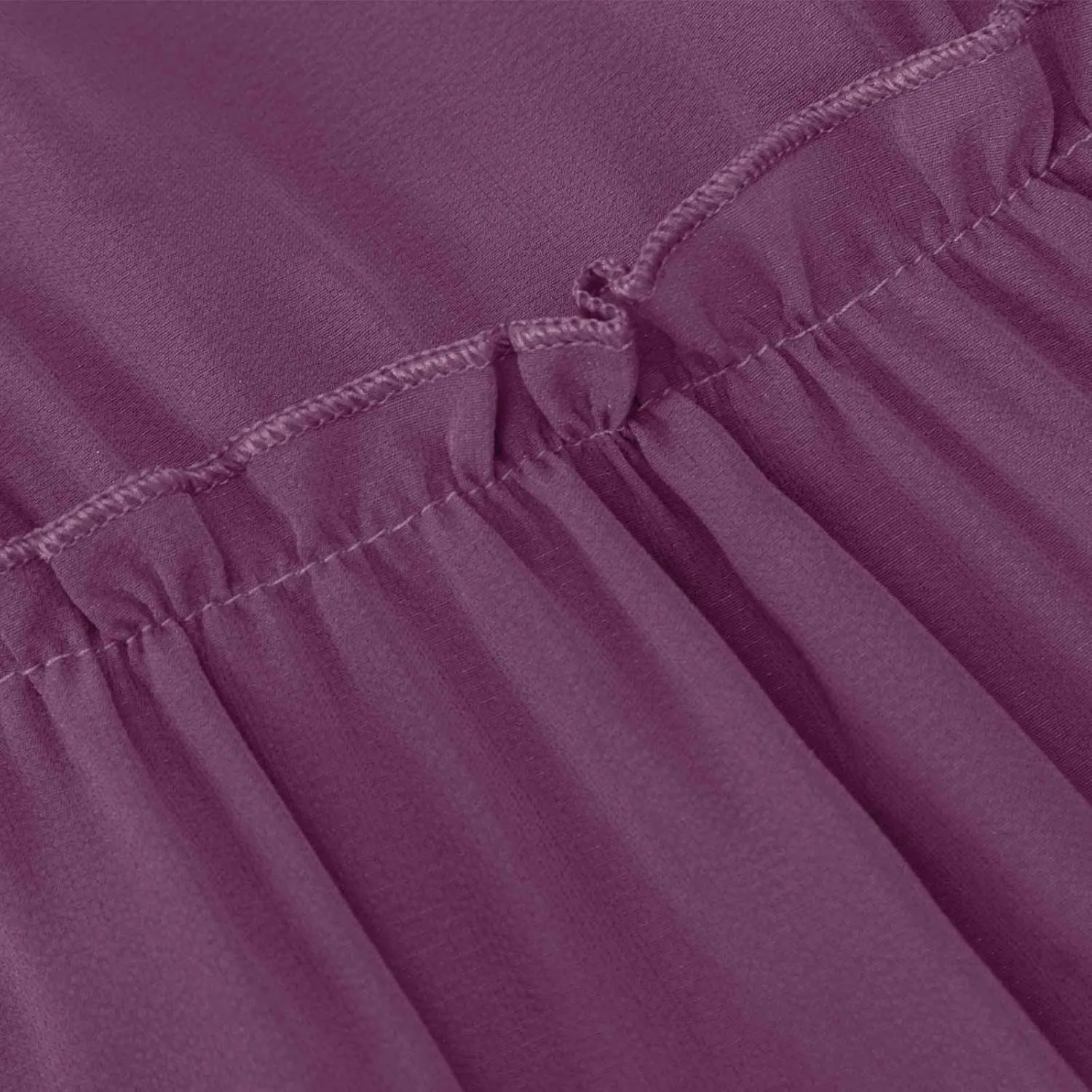 Women Flowy Layered Tiered Maxi Skirts Elastic High Waisted A Line Summer Beach Skirt Plus Size Stretch Dress