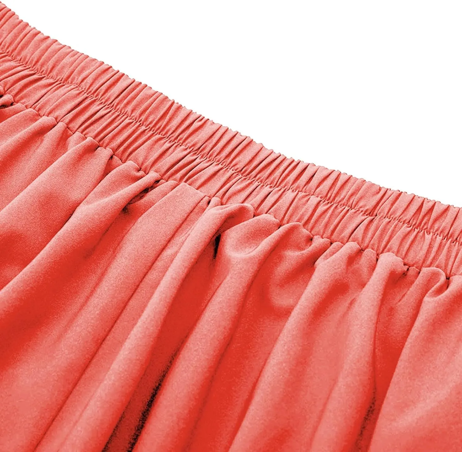 Women Midi Skirt Button High Waisted Elastic Casual Solid Color Pleated Knee Length Flowy A Line Skirts