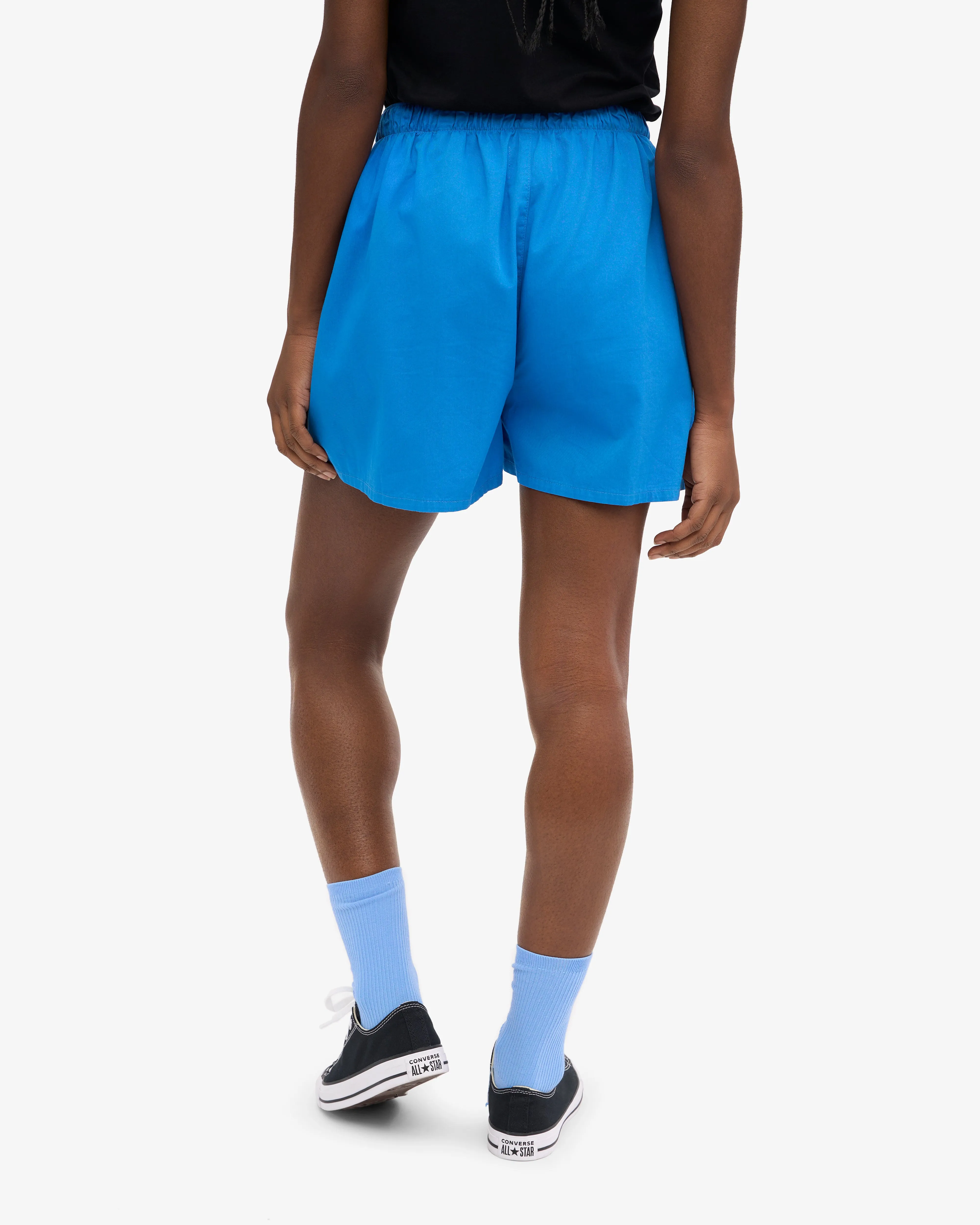 Women Organic Twill Shorts - Pacific Blue