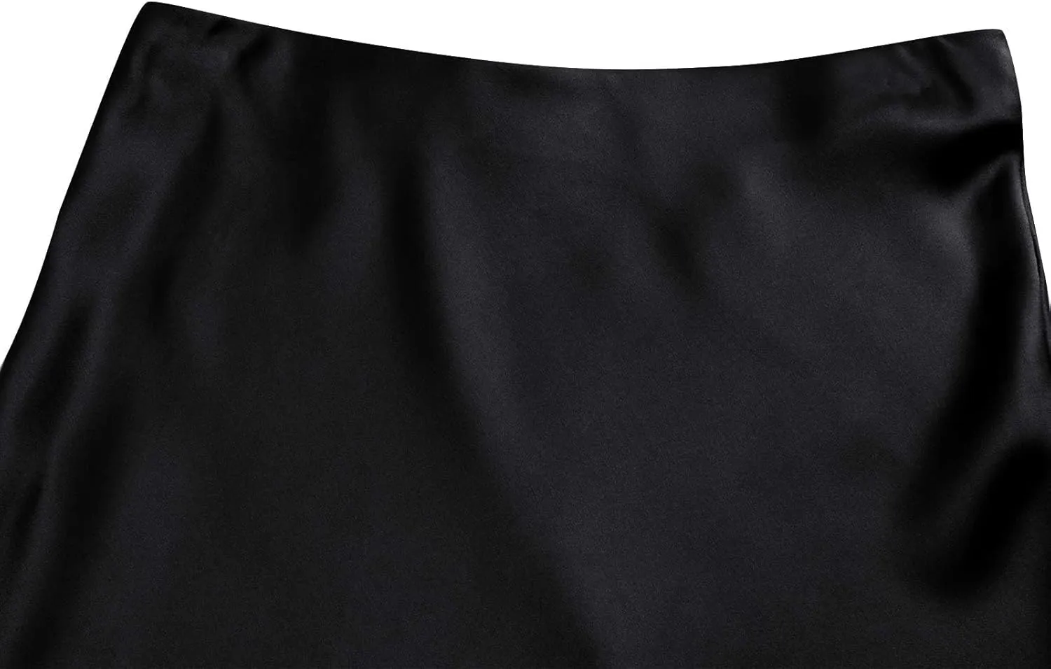 Women Satin Basic Midi Skirt Bodycon High Waist Pencil Skirts Elegant Casual Slim Fit Work Skirt for Going Out