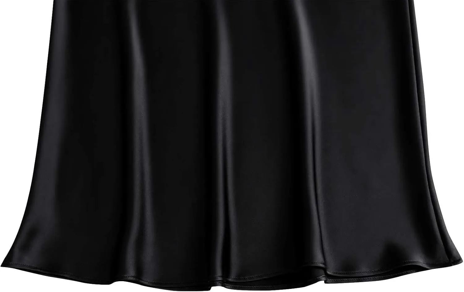 Women Satin Basic Midi Skirt Bodycon High Waist Pencil Skirts Elegant Casual Slim Fit Work Skirt for Going Out