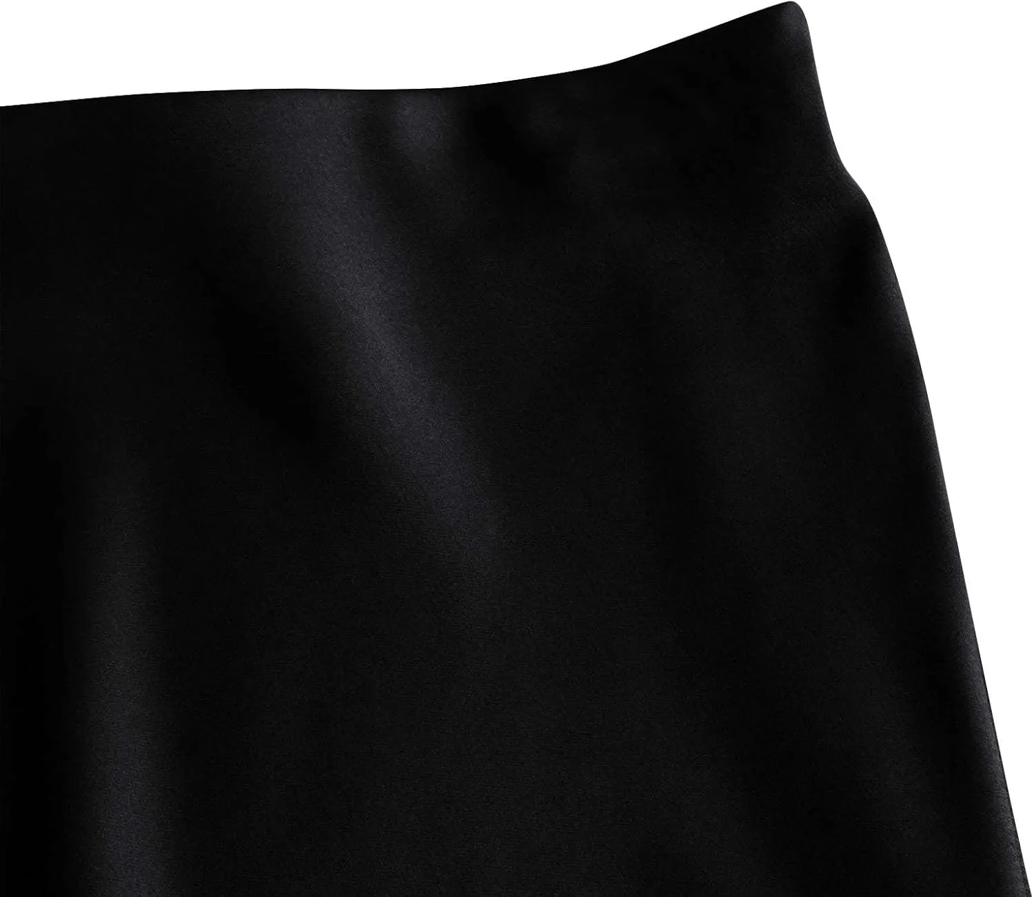 Women Satin Basic Midi Skirt Bodycon High Waist Pencil Skirts Elegant Casual Slim Fit Work Skirt for Going Out
