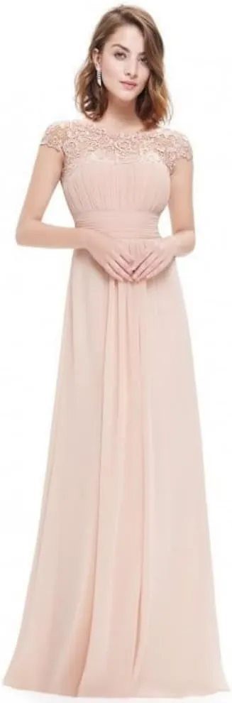Women Slim Dresses Sleeveless Chiffon Dresses Long Evening Gowns Wedding Banquet Bridesmaid
