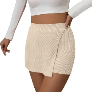 Women Summer Mini Wrap Sexy Tennis Shorts High Waist Athletic Golf Split Hem High Waisted Workout Shorts