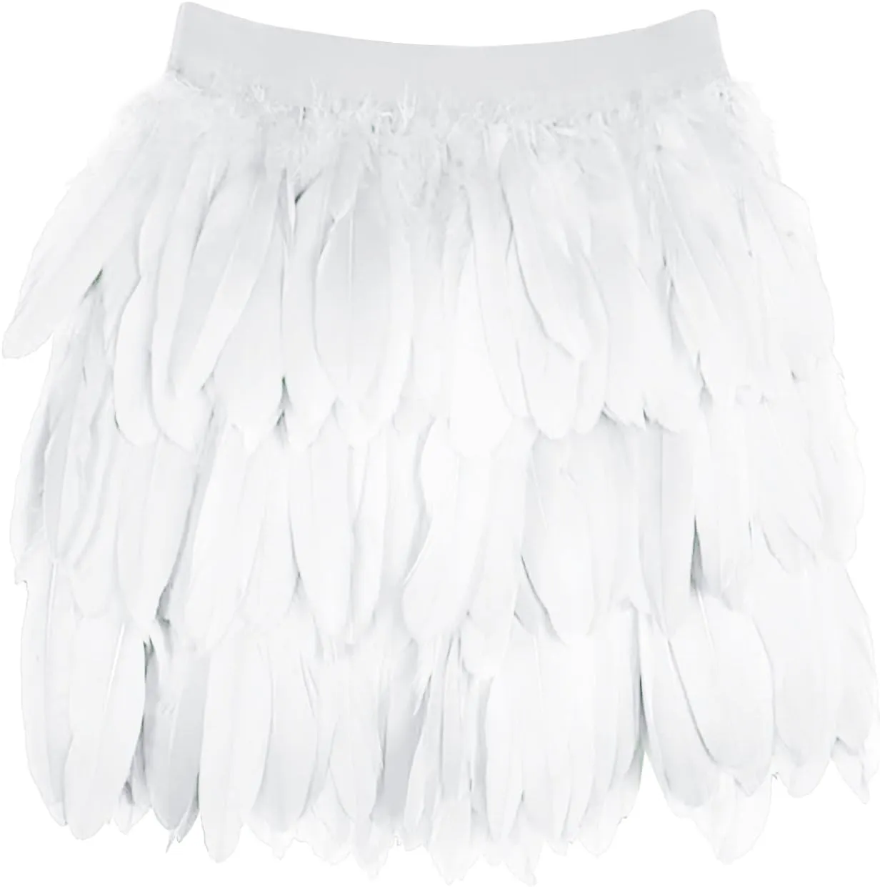 Women's A-Line High Waisted Midi Skirt Women's Performance Skirts European and American Stage Clothing Feather