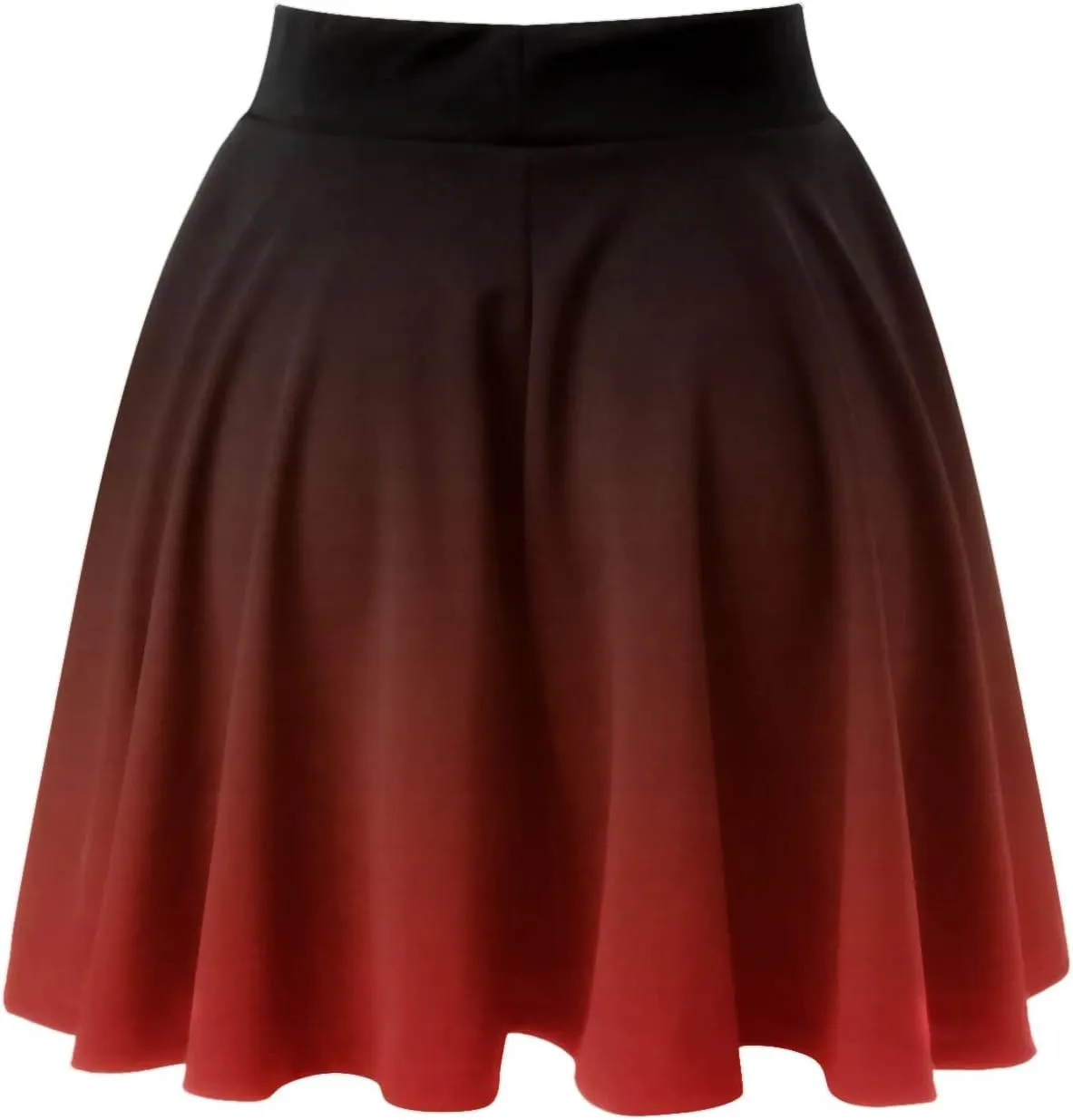 Women's A Line Midi Skirts Ruffles Solid Skirts Vintage Irregular Cute Holiday Elastic Skirt for Women Daily