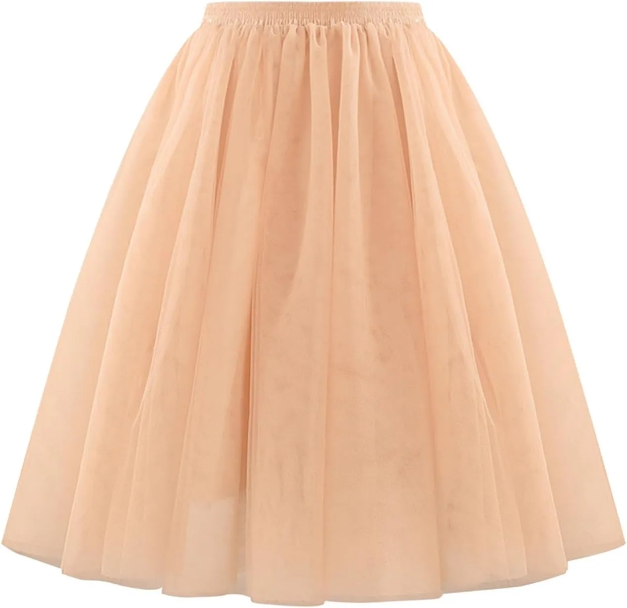 Women's Beach Vacation Clothes Summer Casual Loose Trendy Elastic High Waist Solid Color Party Dance Skirts, S-2XL