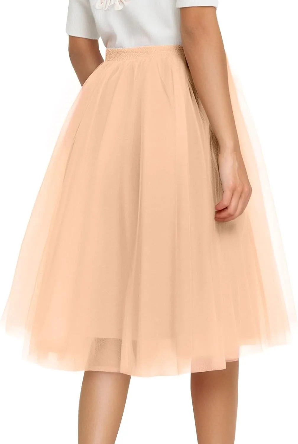 Women's Beach Vacation Clothes Summer Casual Loose Trendy Elastic High Waist Solid Color Party Dance Skirts, S-2XL