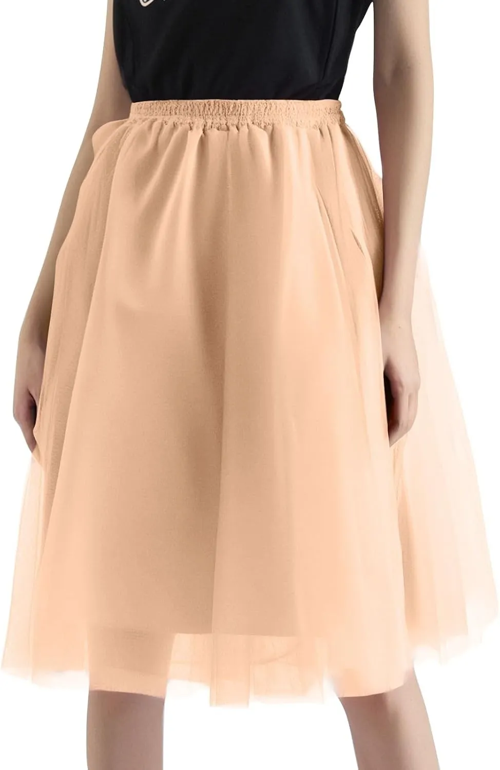 Women's Beach Vacation Clothes Summer Casual Loose Trendy Elastic High Waist Solid Color Party Dance Skirts, S-2XL