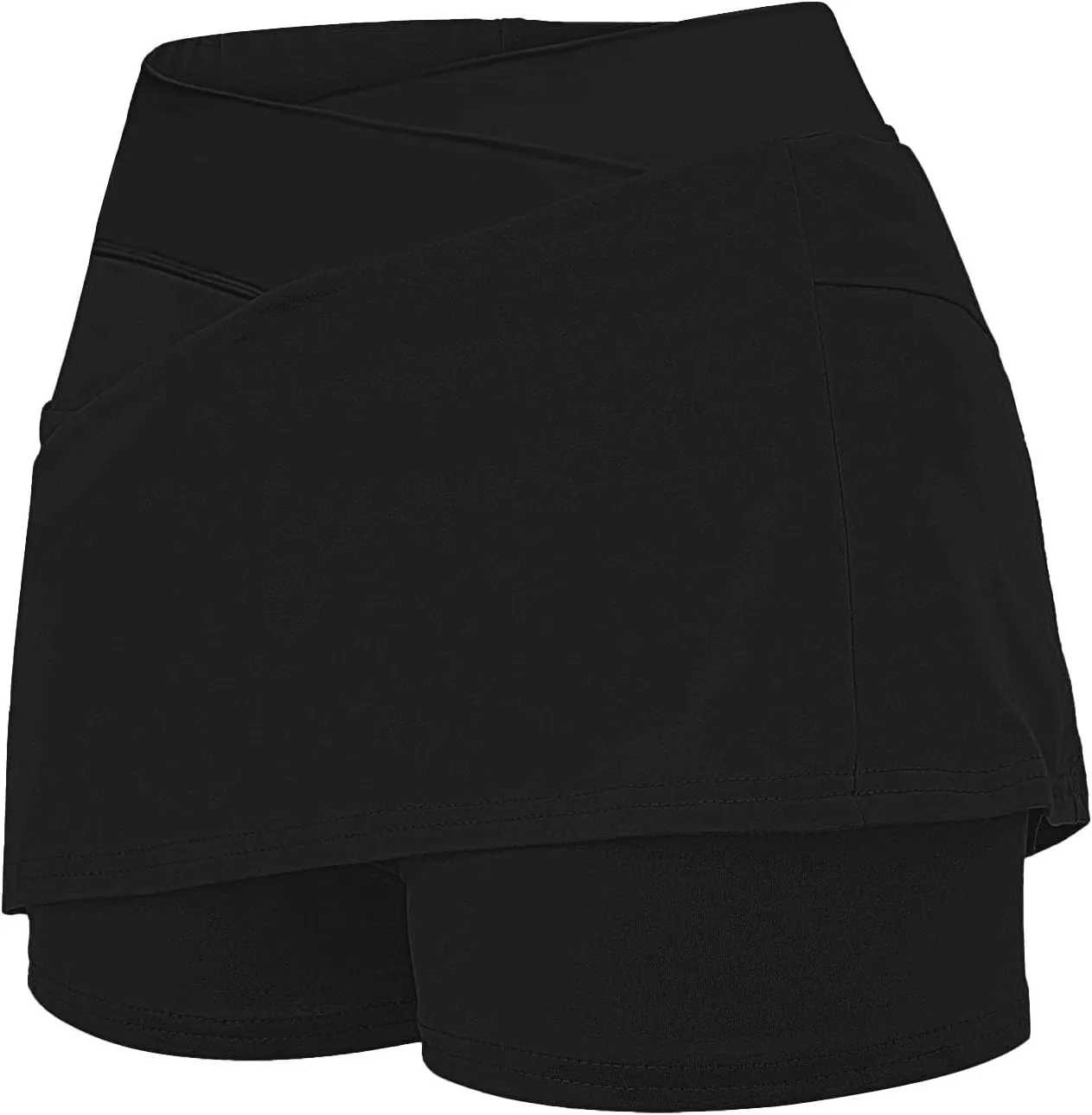 Women's Boho Skirts 2025 Summer Athletic Loose Trendy Drawstring Solid Color Yoga Fitness Tennis Skirt, S-5XL