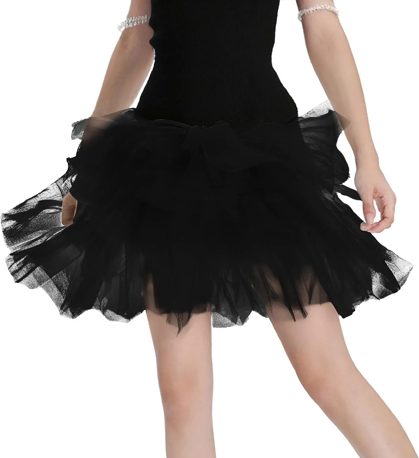 Women's Boho Skirts Summer Casual Loose Trendy Elastic High Waist Solid Color Party Dance Fluffy Short Skirt, S-L
