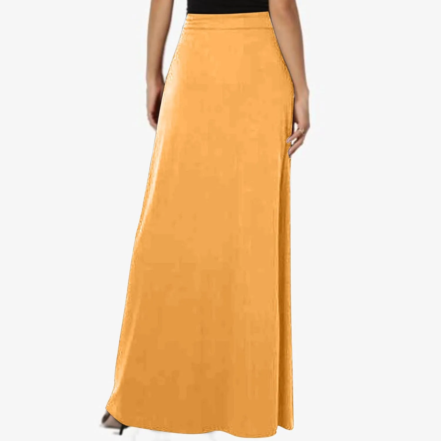 Women's Casual Maxi Skirts A Line Summer Skirts Drawstring Waist Boho Beach Skirt Boho Flowy Long Skirts Resort Wear