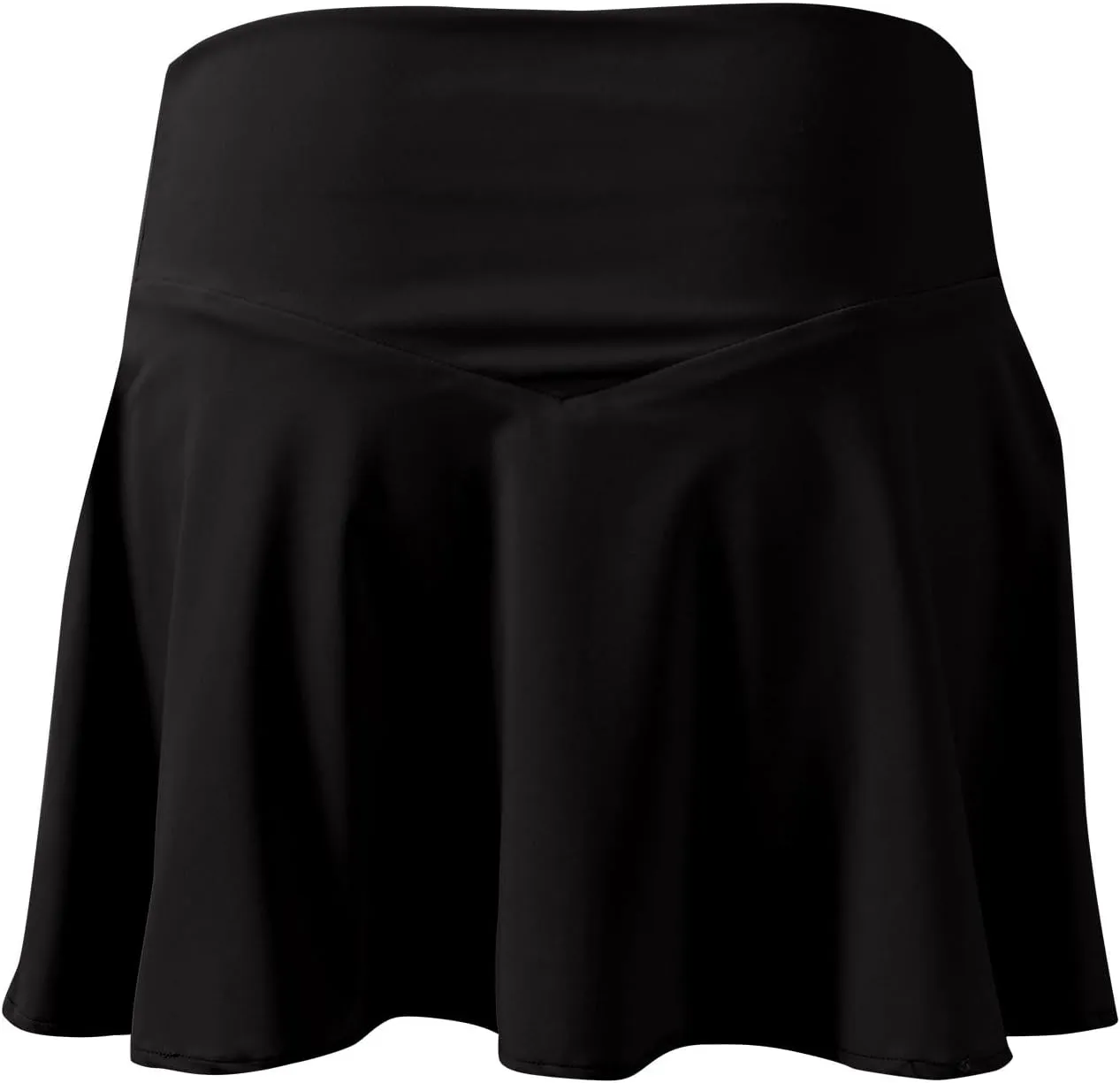 Women's Casual Mini Stretch Waist Solid Flared Plain Pleated Skater Skirt 2025, XS-2XL