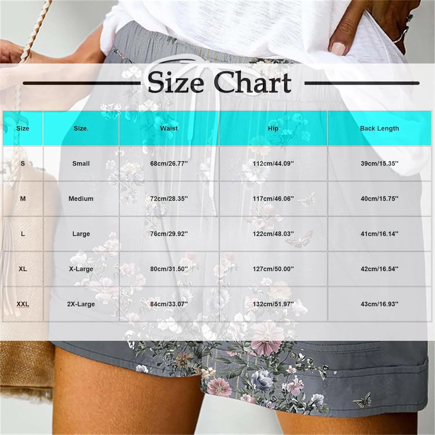 Womens Casual Shorts Fashion Floral Printed Drawstring Elastic Waisted Thin Style Short Summer Loose Comfy Crop Pant