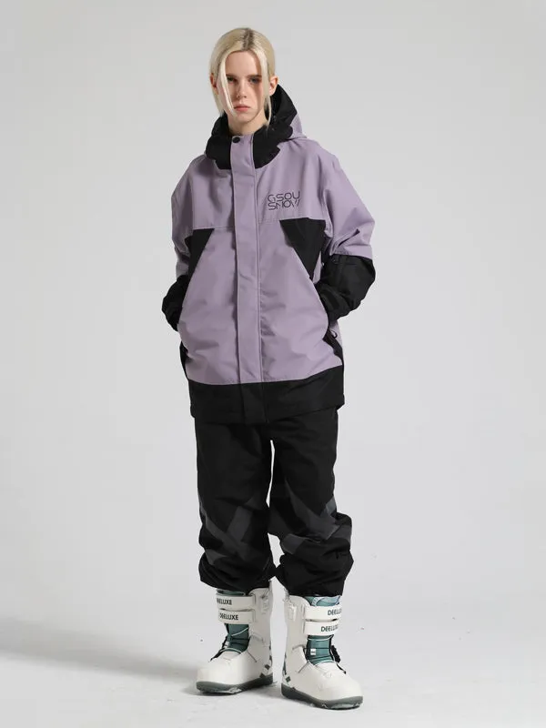 Women's Gsou Snow Glowing Snowboard Jacket & Pants Sets