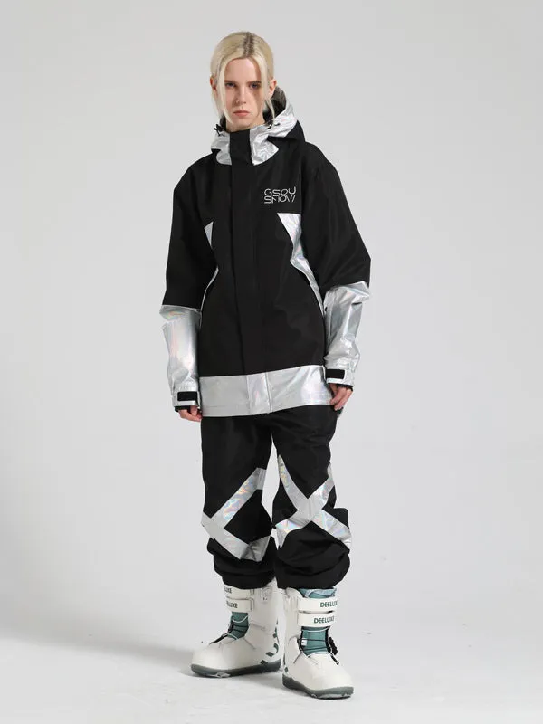 Women's Gsou Snow Glowing Snowboard Jacket & Pants Sets