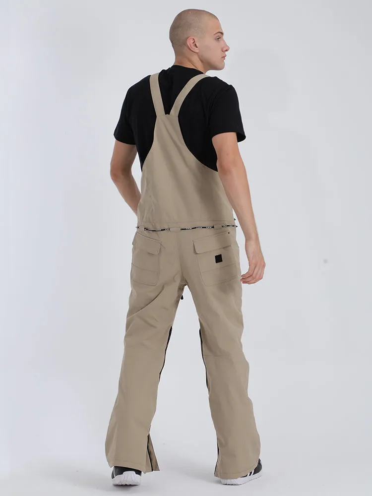 Women's Khaki Overalls Snowboard Ski Bibs Pants
