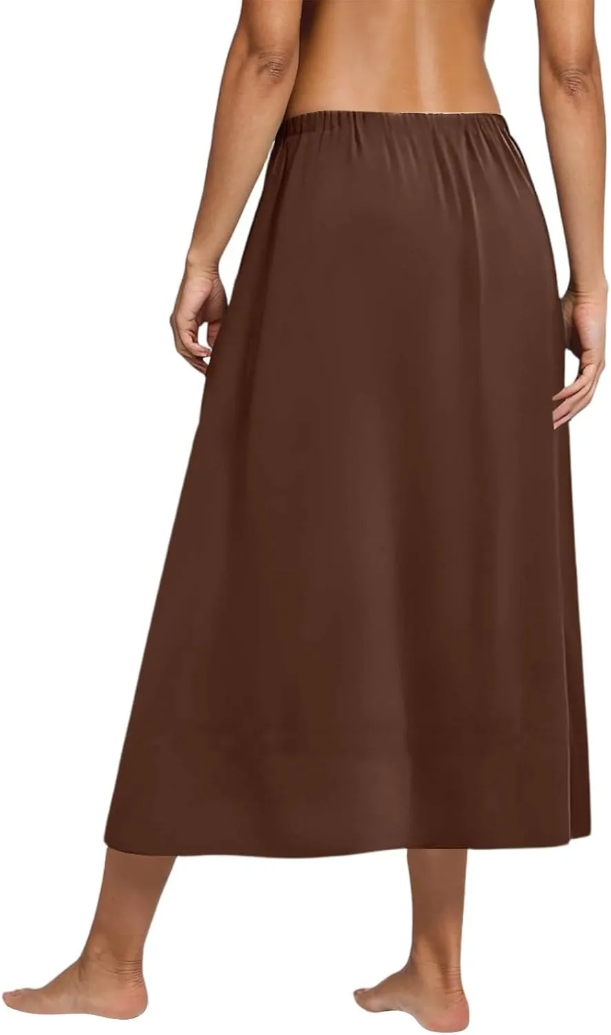 Women's Midi Boho Floral Skirts Trendy A Line Skirt High Elastic Waist Comfy Flowy Skorts with Pockets