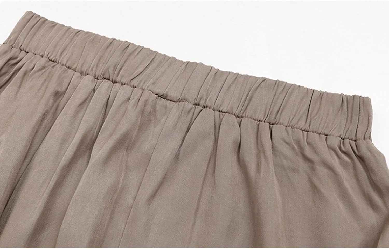 Women's Midi Skirt Elegant Ruffle Asymmetrical Belted High Waist Long Skirt Pleated A-line Flowy Party Skirts Khaki