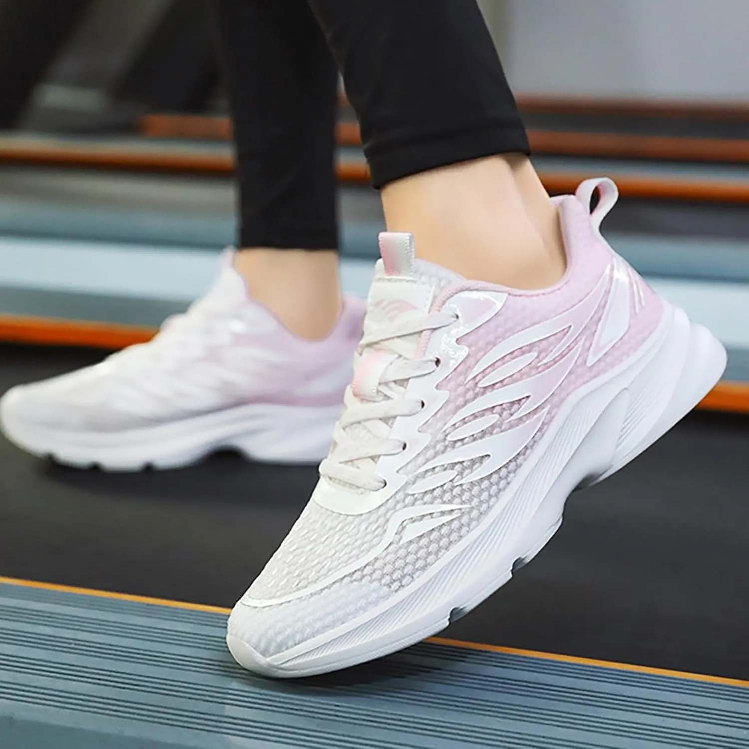 Womens Non Slip Work Shoes Breathable Mesh Comfortable Soft Sole Walking Sneakers Business Gym Workout Sports Shoes