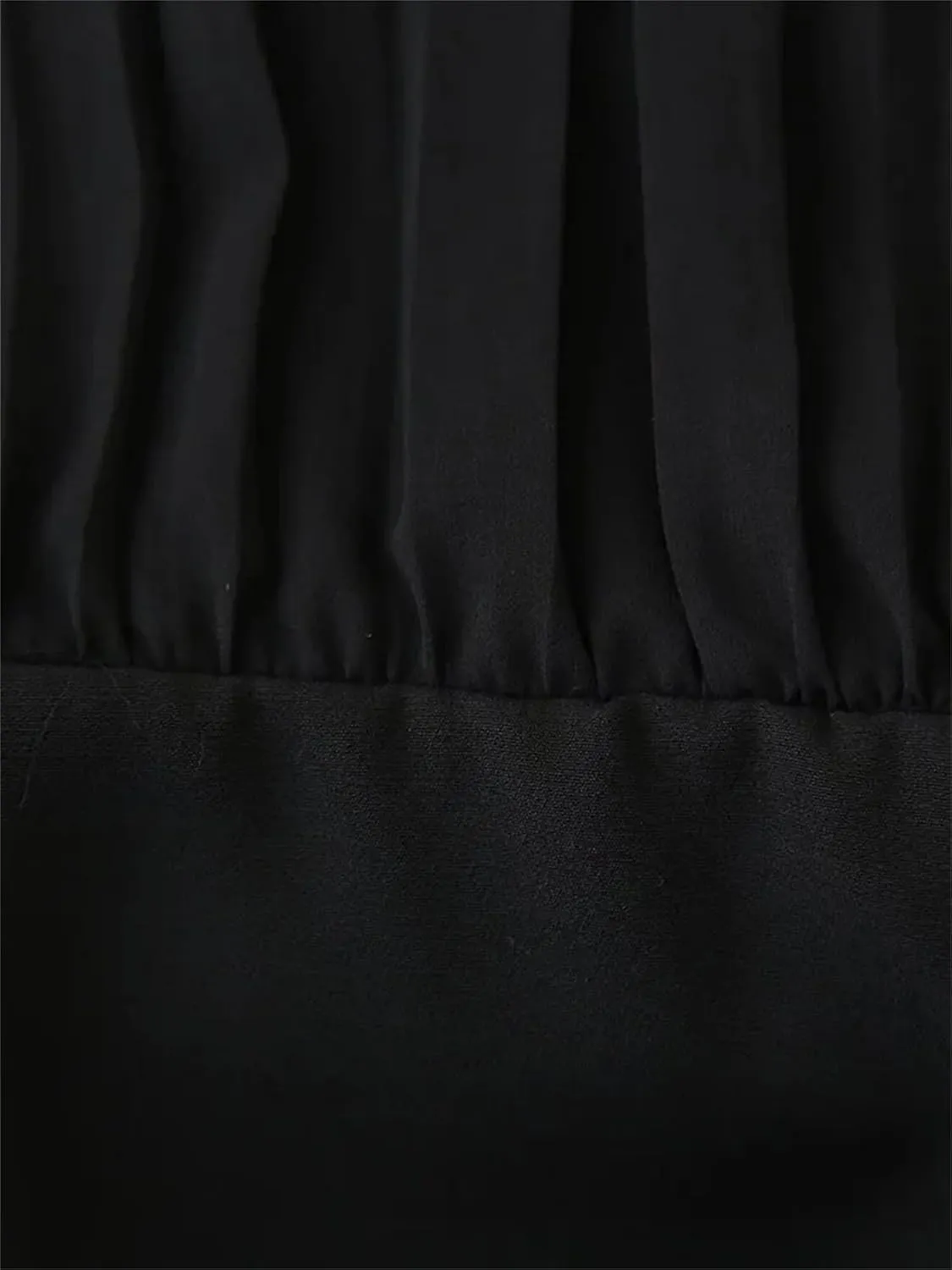 Women's Ruffle Splicing Long Sleeve Tied Mini Dresses Solid Round Neck Short Evening Party Dresses