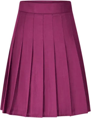 Womens School Uniform Cheerleader Skirts Summer Elastic Waist Athletic Pleated Skorts Plus Size Fashion Loose Skirt