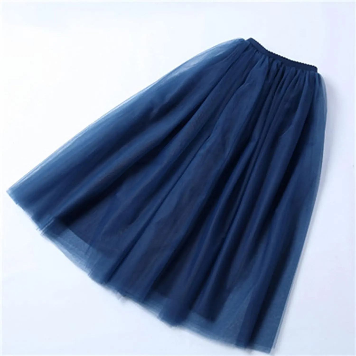 Womens Skirt Tulle Tutu Skirt Pleated Princess Midi Skirts Adult Tutu Dancing Party Evening Tulle Ankle Skirt for Womens