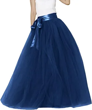 Womens Skirt Tulle Tutu Skirt Pleated Princess Midi Skirts Adult Tutu Dancing Party Evening Tulle Ankle Skirt for Womens